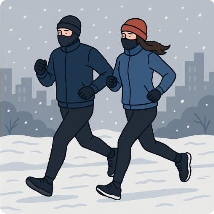 겨울 러닝 복장 남성 여성 마스크 모자 바지 추천 달리기 겹겹이 코디 총정리 1