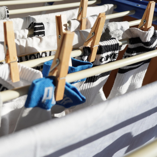 남편의 역할로 빨래가 걸려있다.