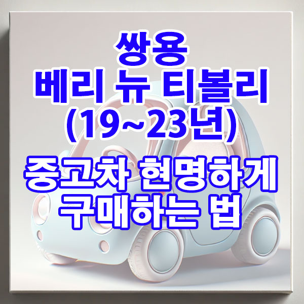 쌍용 베리 뉴 티볼리(19~23년) 중고차 현명하게 구매하는 법