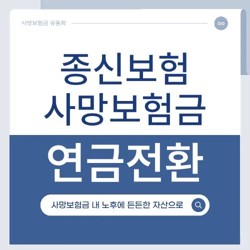 사망보험금 연금전환