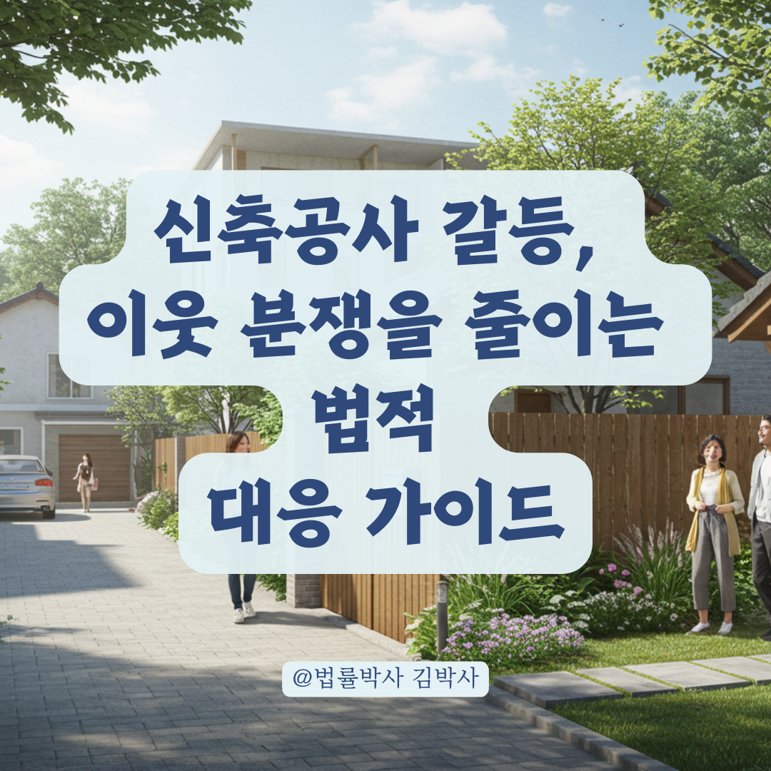 신축공사 앞두고 갈등 심화된다면? 이웃 분쟁 사례로 보는 효과적인 대응법.