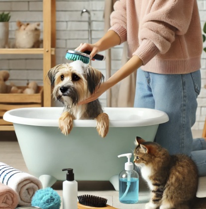 반려동물 목욕 및 브러싱