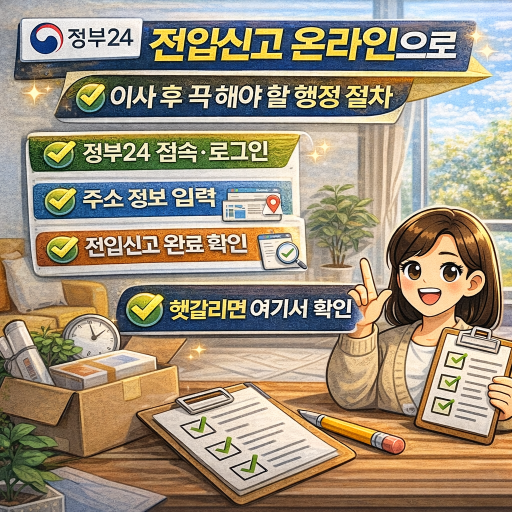 전입신고 온라인으로 하는 방법과 주의사항