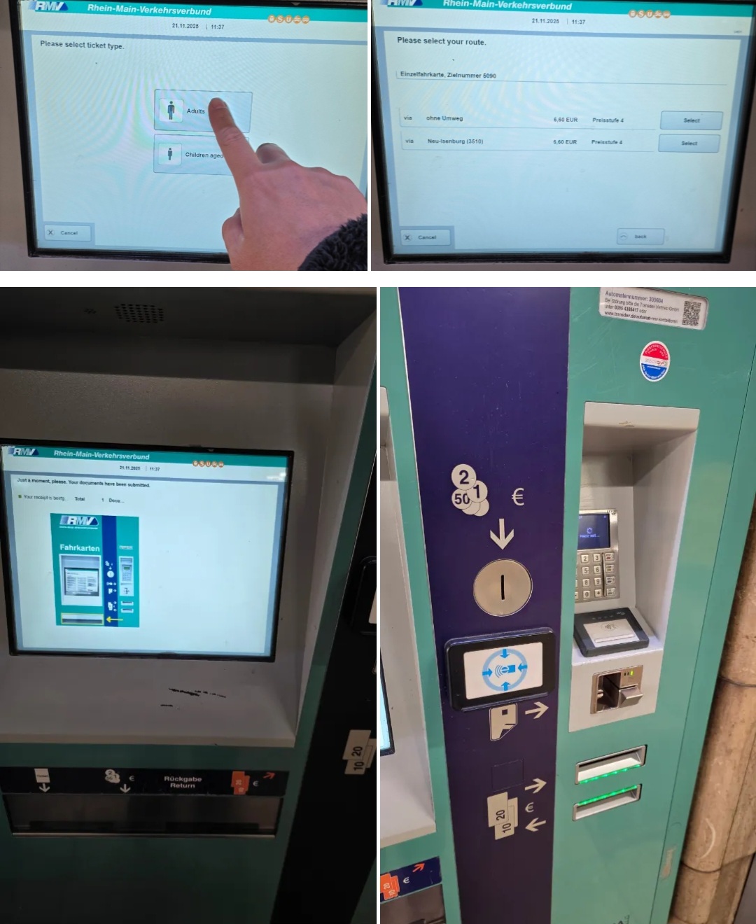 프랑크푸르트 중앙역에서 메세 박람회장 및 공항 가는 법 (S-Bahn 티켓 구매/탑승)
