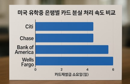 미국 유학중 은행별 카드 분실 처리 속도 비교 사진