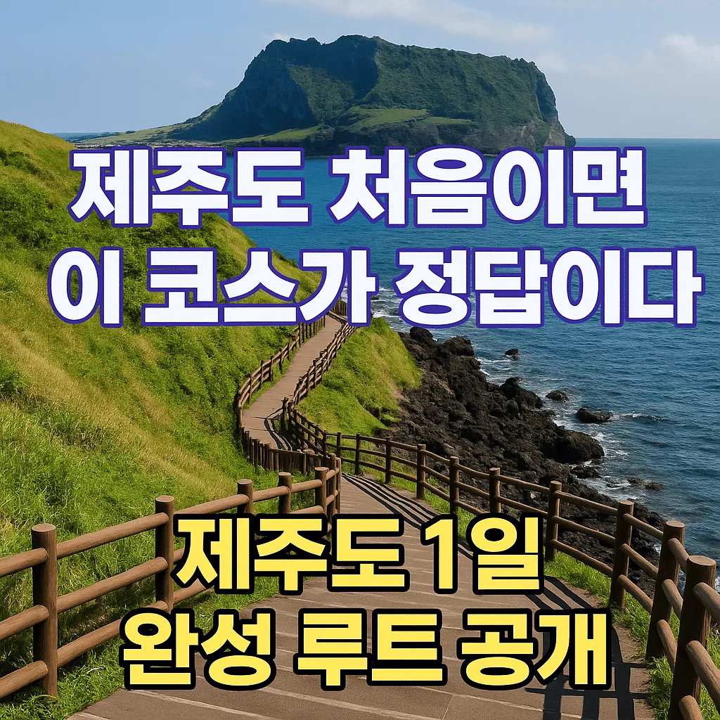 제주도 처음이라면 이 코스로 끝난다 - 초보 여행자를 위한 1일 완성 루트