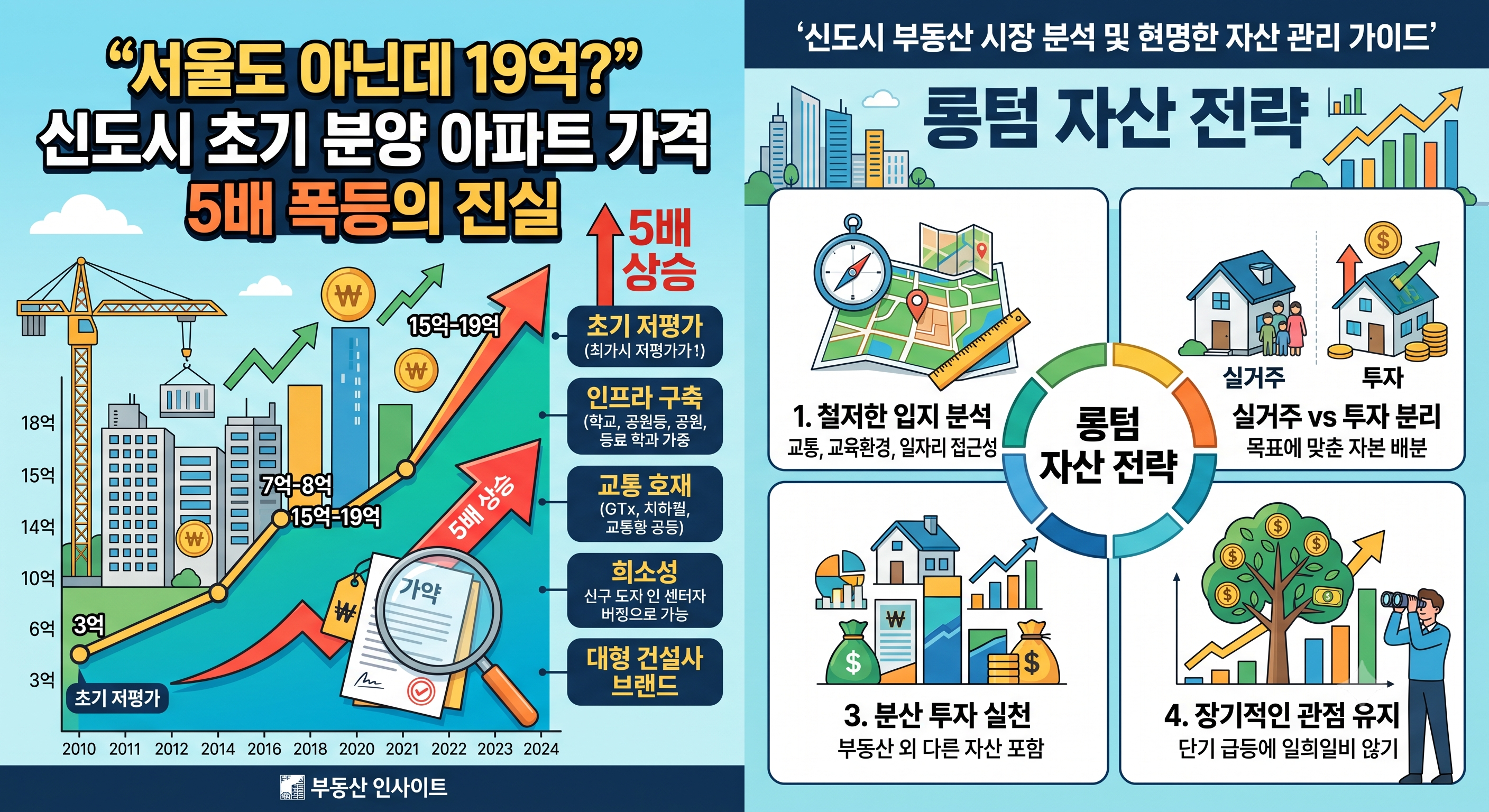 "서울도 아닌데 19억?" 신도시 초기 분양 아파트 가격 5배 폭등의 진실과 롱텀 자산 전략