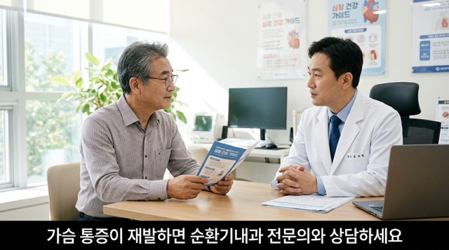 관상동맥질환 가슴통증 협심증 심장내과 진료"