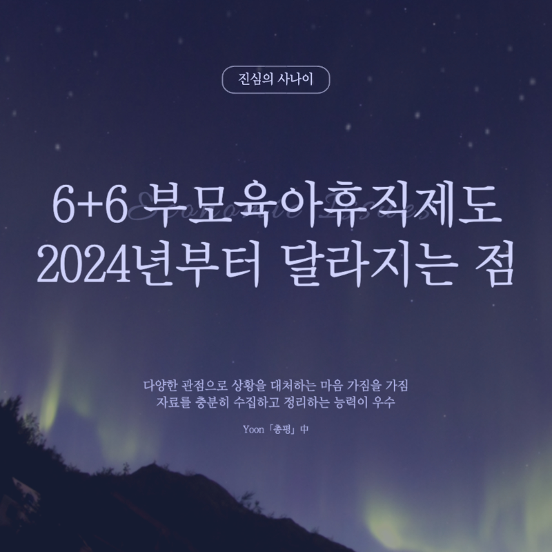 6+6부모육아휴직제도
