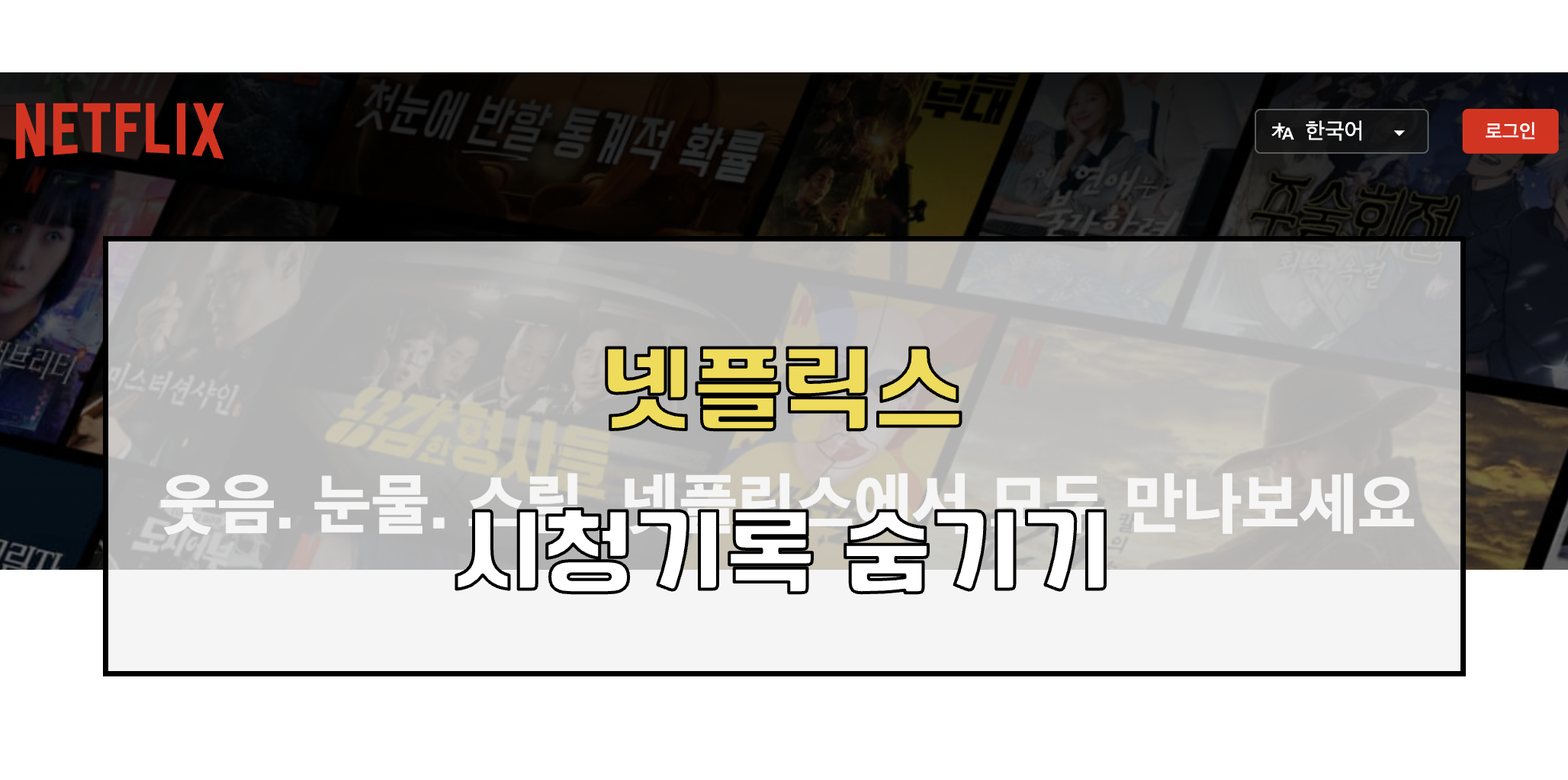 넷플릭스 시청 기록