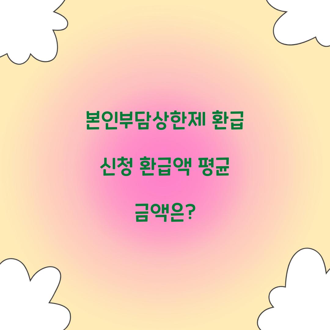 본인부담상한제 환급 신청 환급액 평균 금액은?