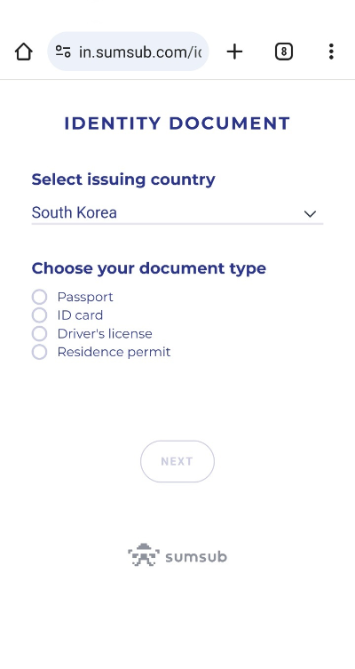 바이비트 KYC 신분증 선택