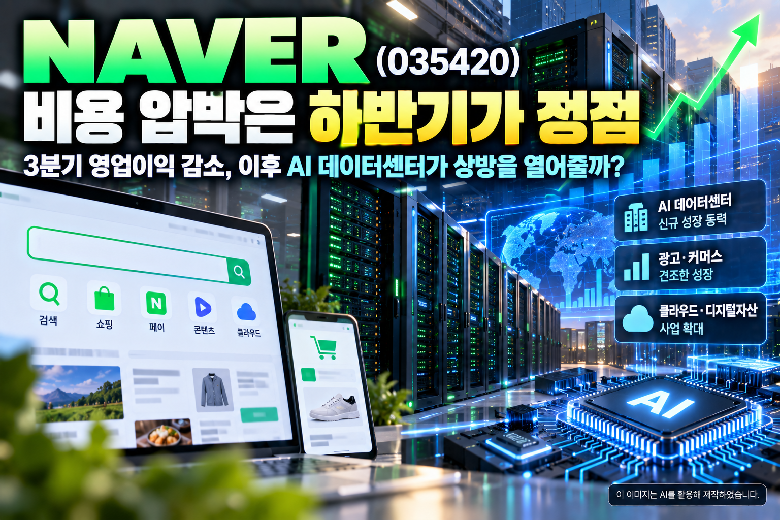 NAVER 3분기 실적 전망과 AI 데이터센터·광고·커머스 사업 성장 분석