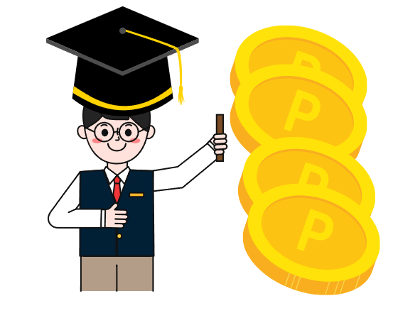 2025 국가장학금 신청기간 신청대상 및 방법과 관련한 장학금을 받은 학생을 표현한 그림