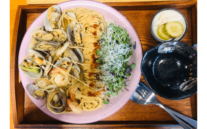 담와-바지락오일파스타