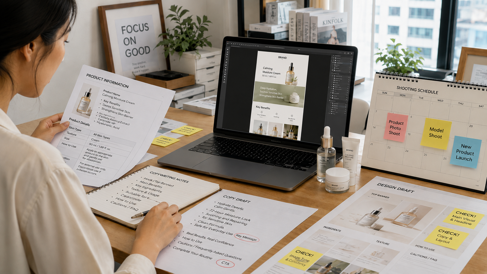 The variety of tasks needed to create a single product detail page