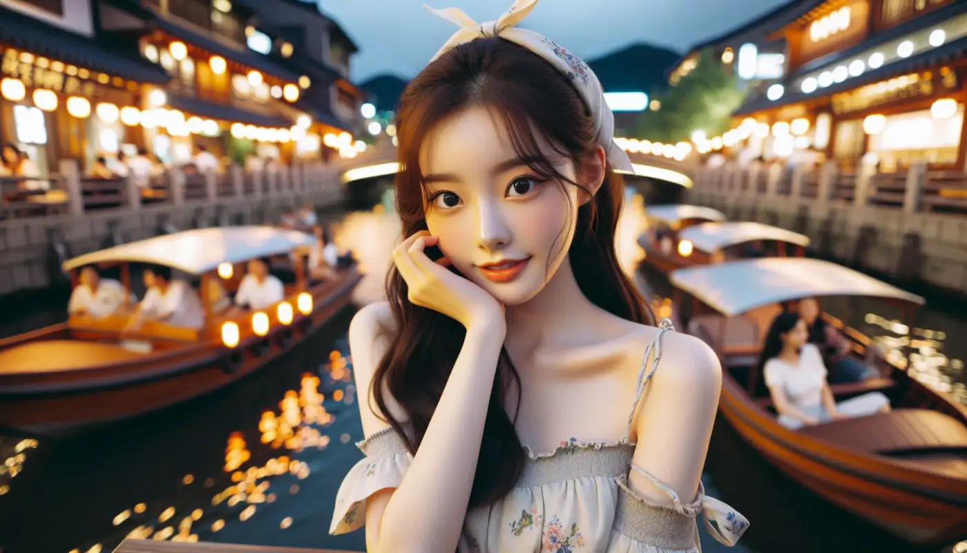 가오슝-여행-경비-팁을-알아보고-관광하는-여성의-모습