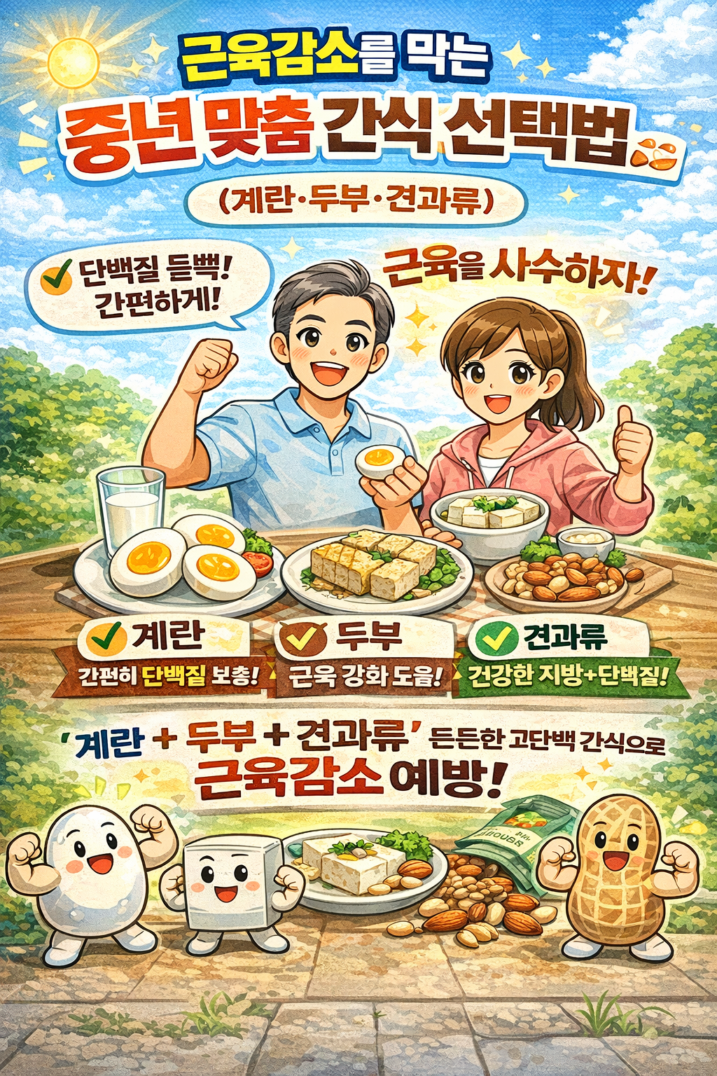 근육 감소를 막는 중년 맞춤 간식 선택법