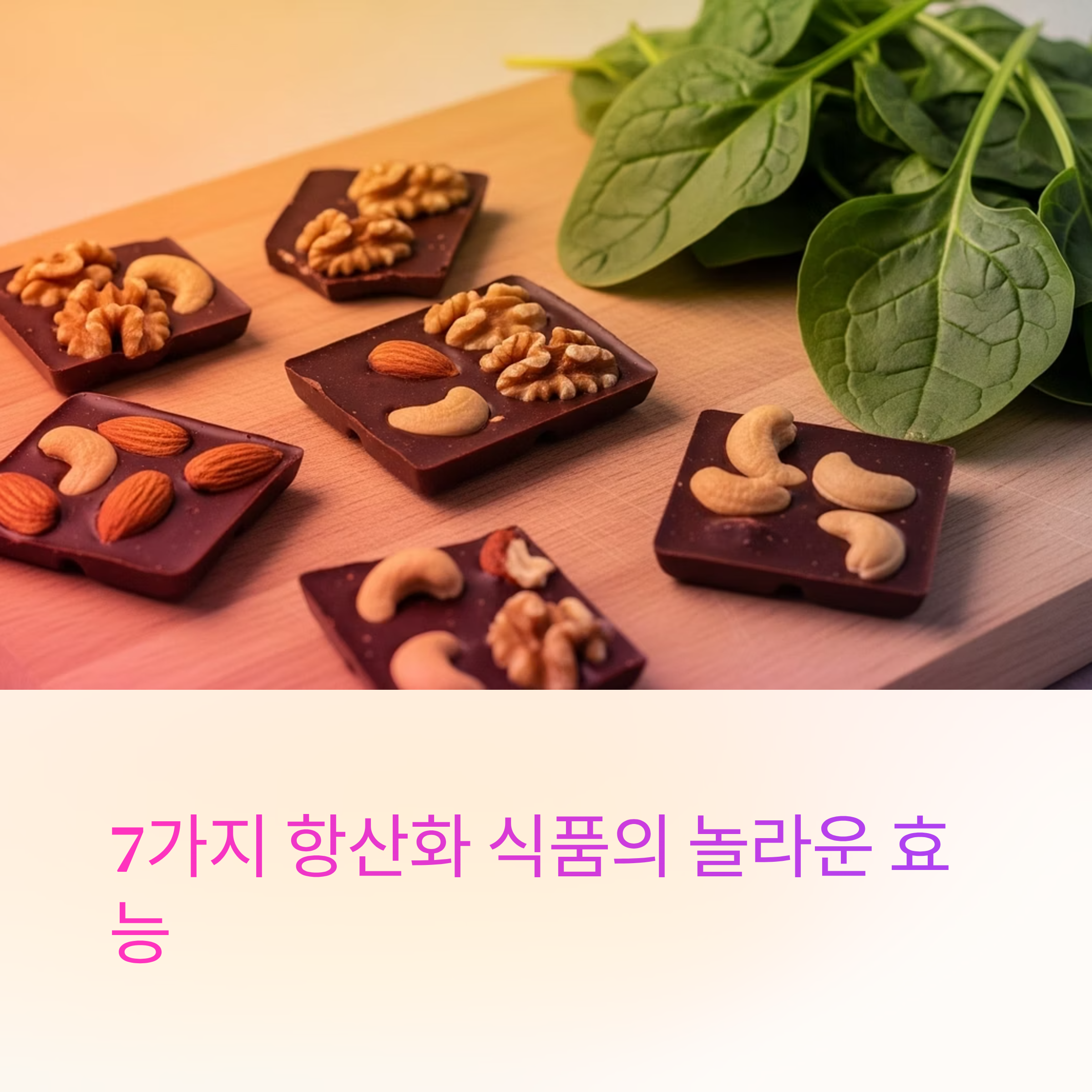 노화 늦추는 7대 항산화 식품