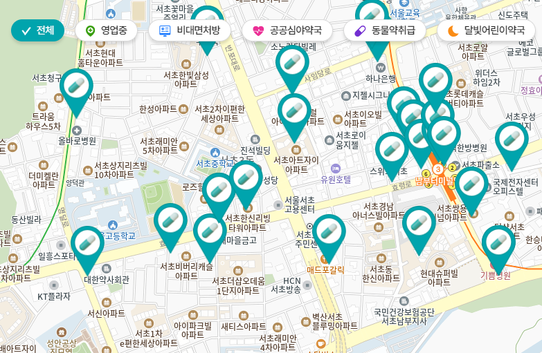 약국 검색하기
