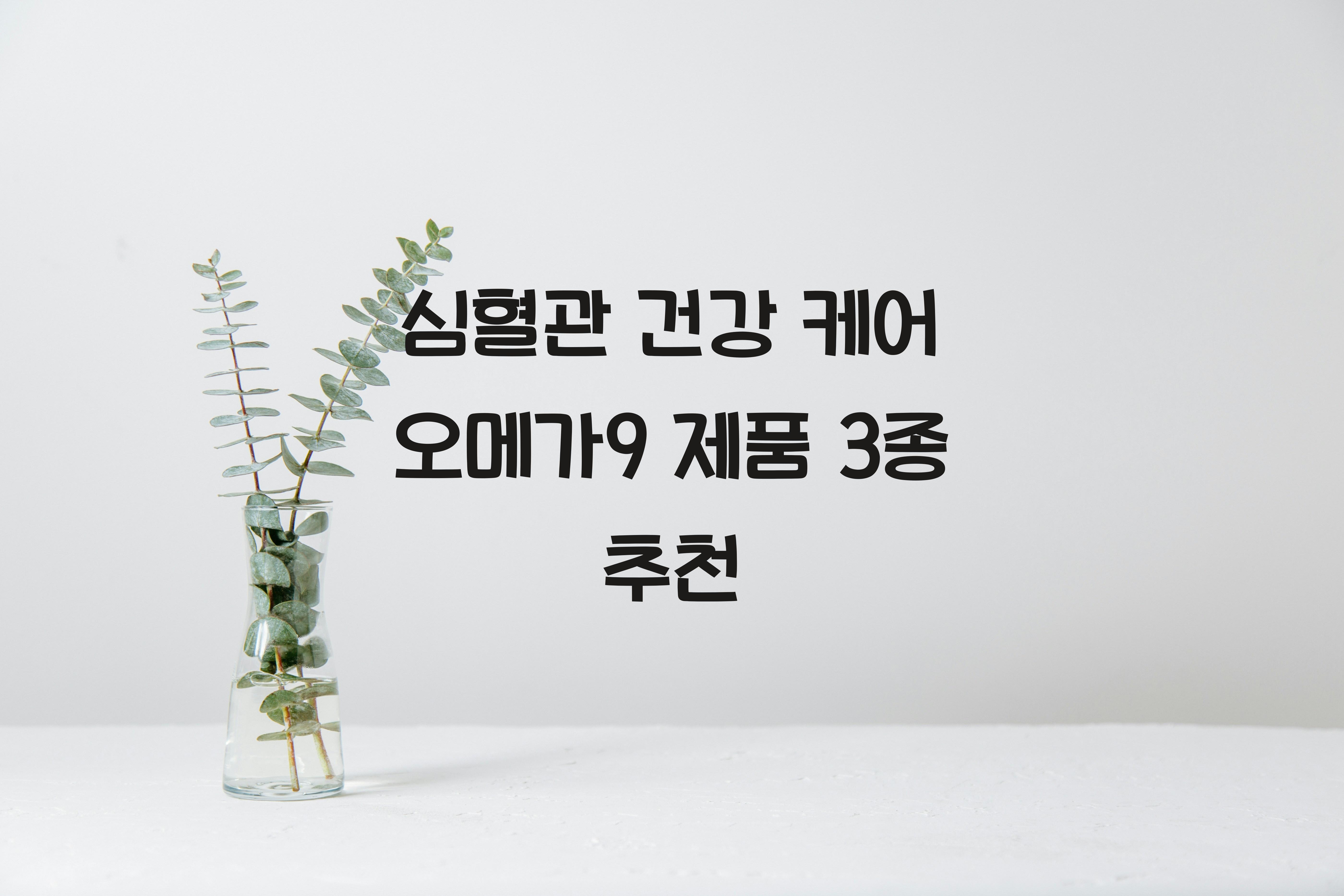 심혈관 건강 케어 오메가9 제품