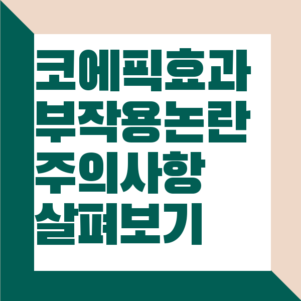 코에픽 부작용 효과