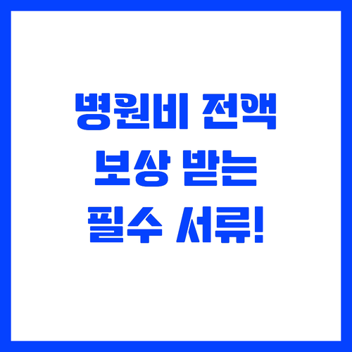 해외 병원비 전액 보상받는 보험 청구..
