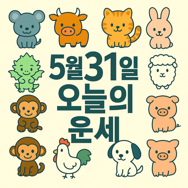 5월31일 띠별 운세 총정리 - ✨ 오늘의 운세와 생년별 해석