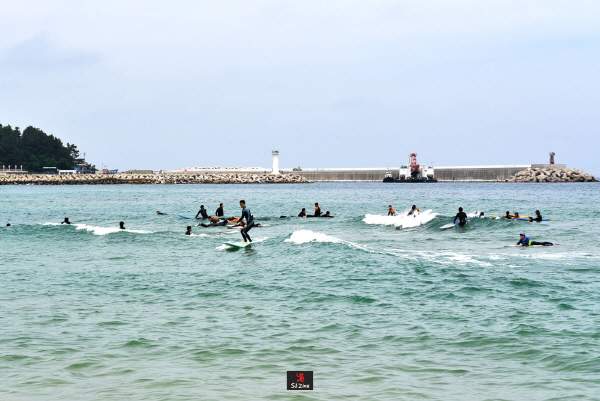 양양에 해변 서핑 명소에 관한 그림