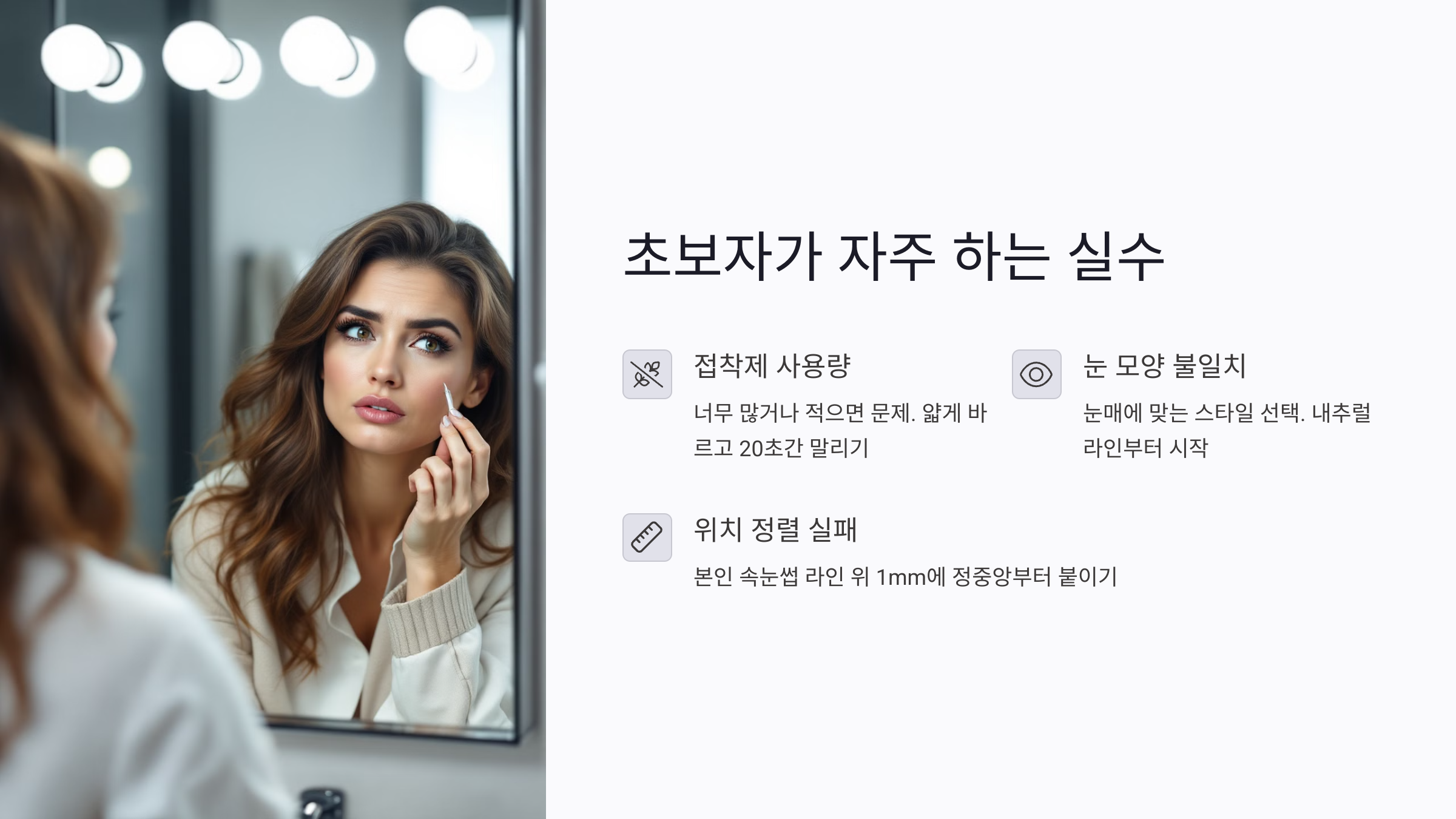 초보자가 자주 하는 속눈썹 실수 분석