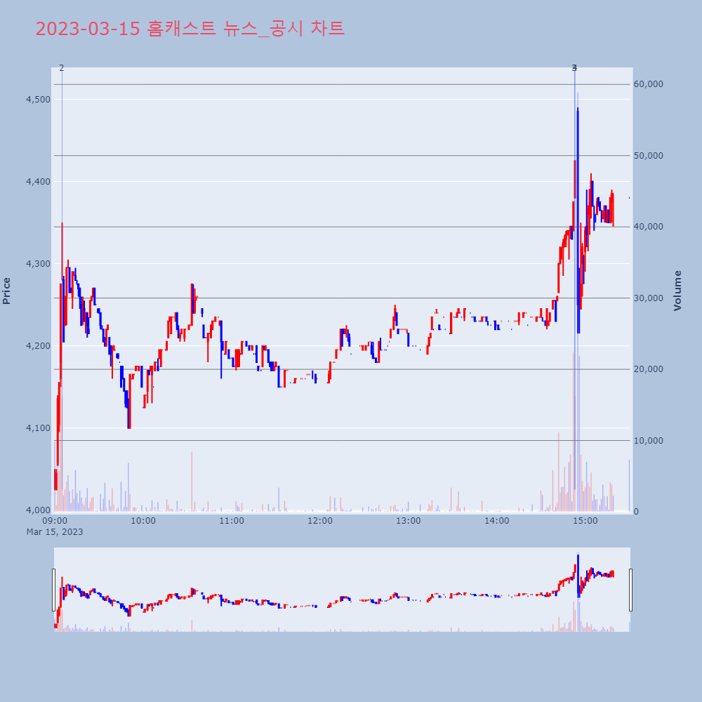 홈캐스트_뉴스공시차트