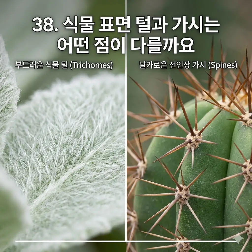 식물 표면 털과 가시는 어떤 점이 다를까요