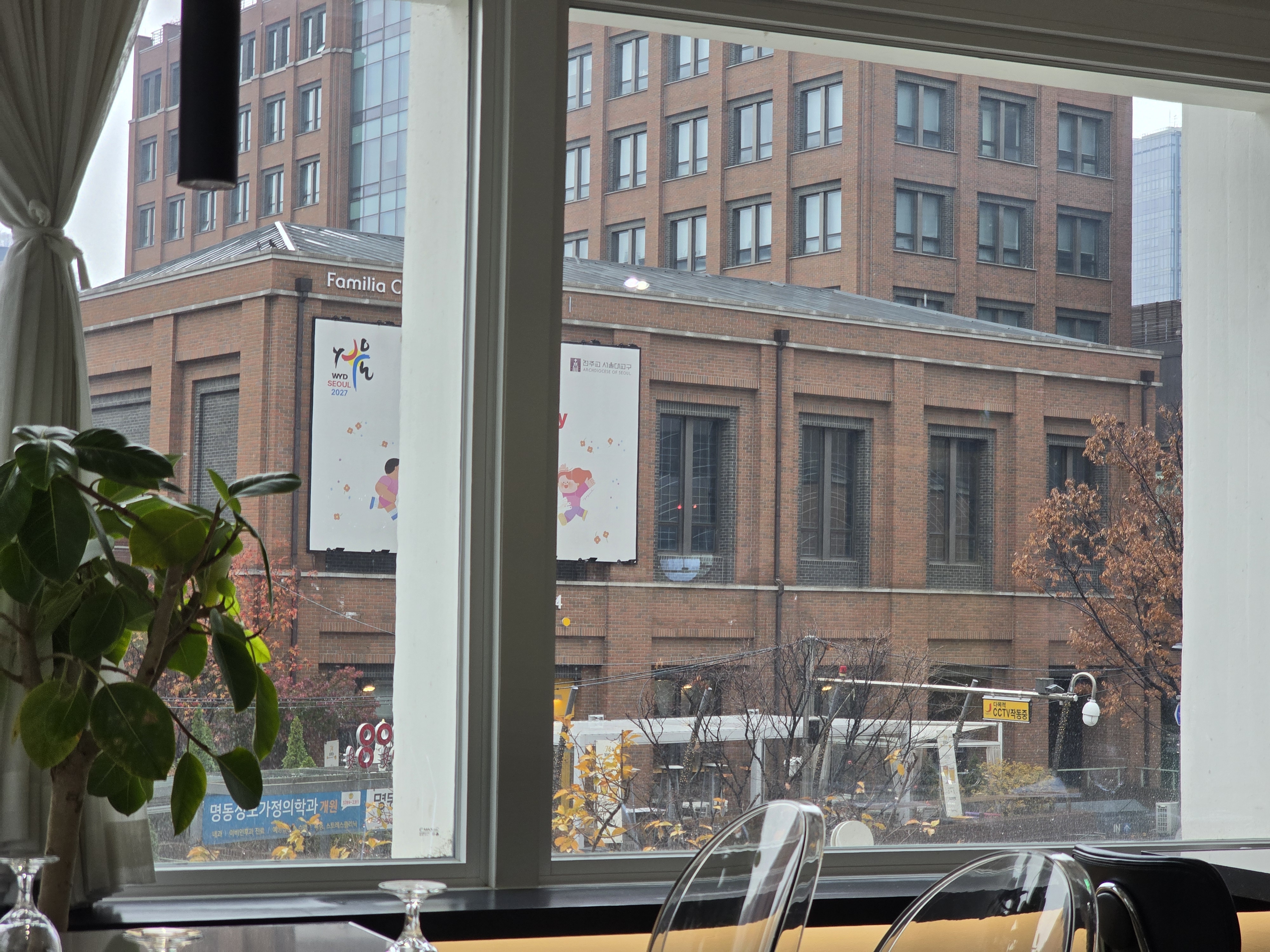 명동 인도음식점 타지에서 바라본 명동성당뷰