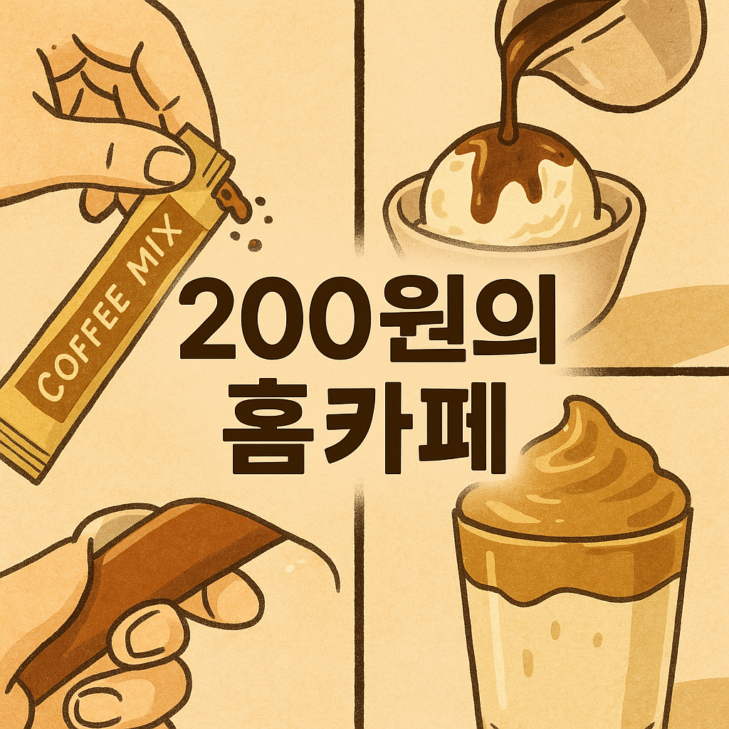 '모르면 손해' 보는 커피믹스 활용법: 200원으로 즐기는 초간단 홈카페 레시피 총정리