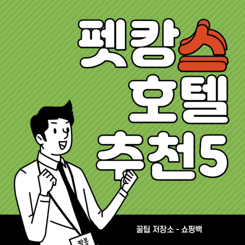 펫캉스 호텔 추천 5 : 반려동물과 함께 하는 휴가
