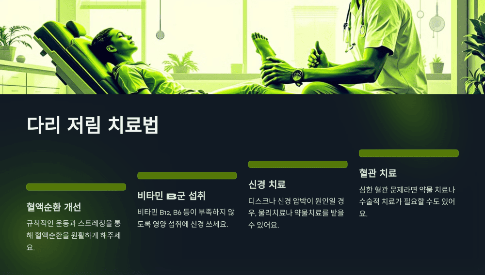 다리 저림 치료법