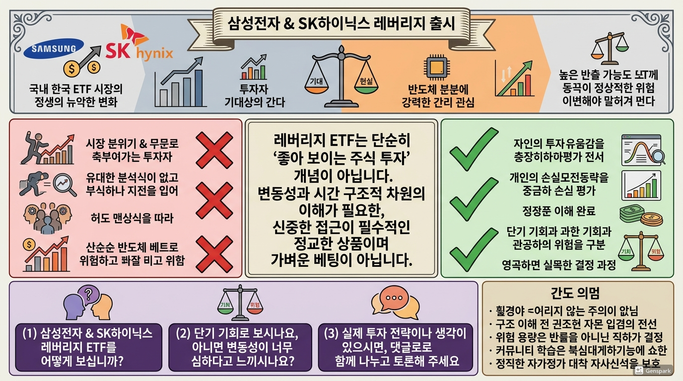 삼성전자·SK하이닉스 단일종목 레버리지 ETF 출시 종합 관점