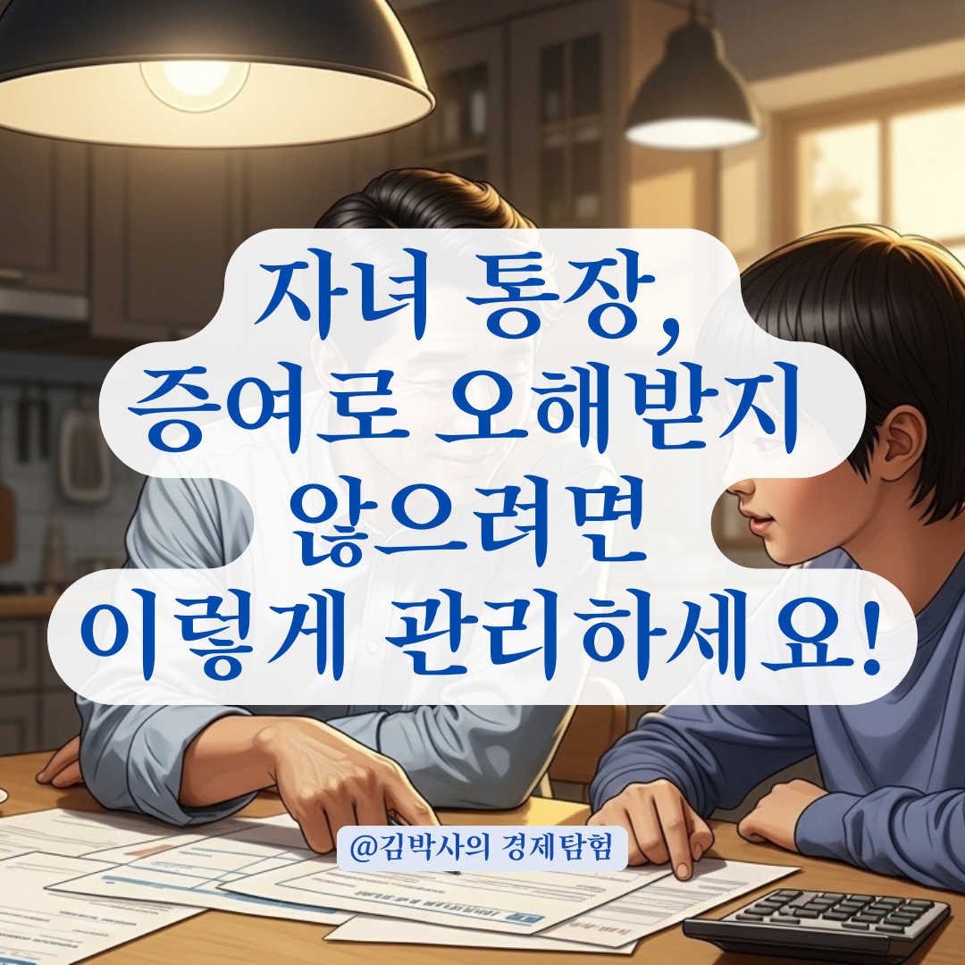 자녀 통장 사용이 곧 증여? 국세청이 보는 ‘실질적 귀속자’ 기준 정리.