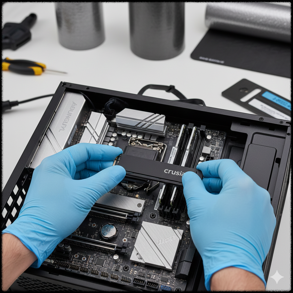 데스크톱 PC에 새 SSD를 장착하는 Windows 11 마이그레이션 모습