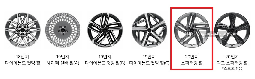 2026 G80 18인치 다이아몬드 컷팅 휠, 19인치 하이퍼 실버 휠, 19인치 다이아몬드 컷팅 휠, 20인치 스퍼터링 휠, 20인치 다크 스퍼터링 휠 디자인