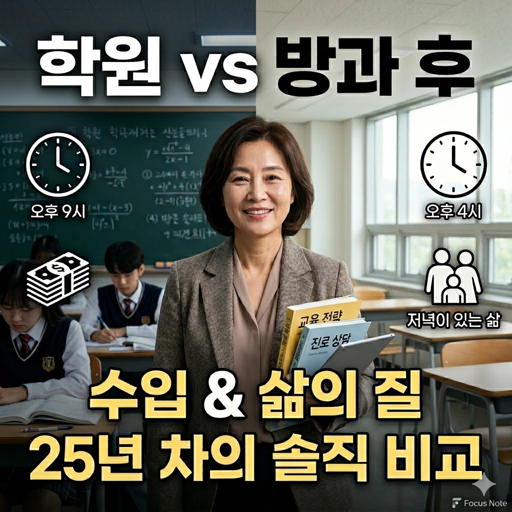 25년차 강사가 직접 경험하고 비교 분석한 학원 강사와 방과 후 강사의 수입 구조 및 저녁이 있는 삶에 대한 솔직한 가이드 대표 이미지