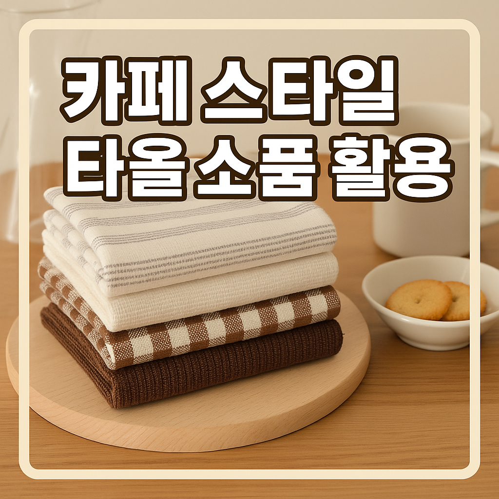 카페 스타일 타올 소품 활용