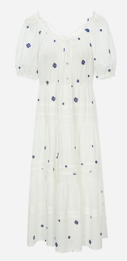 써스데이 아일랜드 여성 원피스 - 백 포인트 자수 원피스