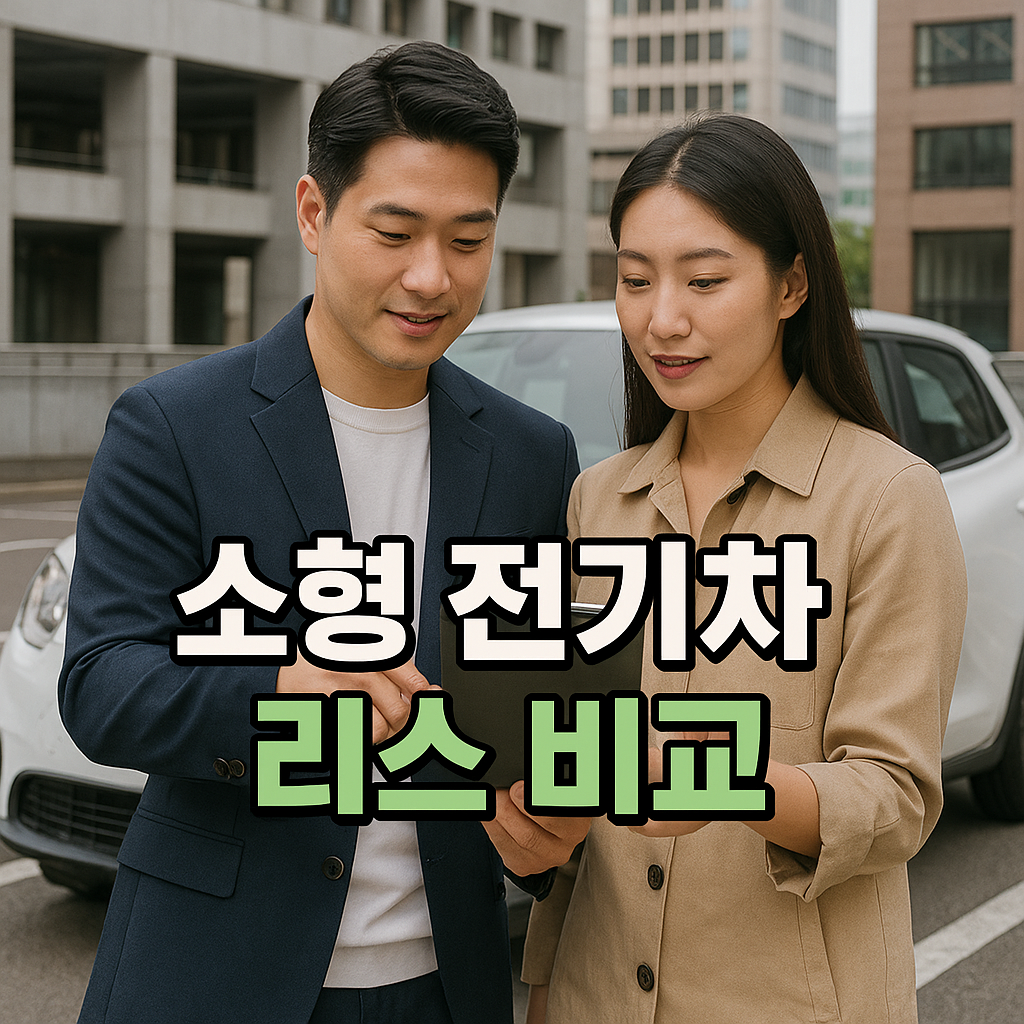 전기차 리스 견적을 비교하는 한국인 커플