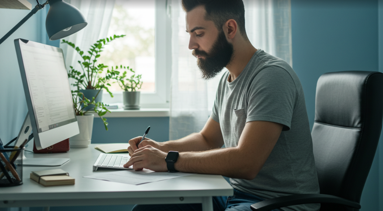 세금 신고하는 모습