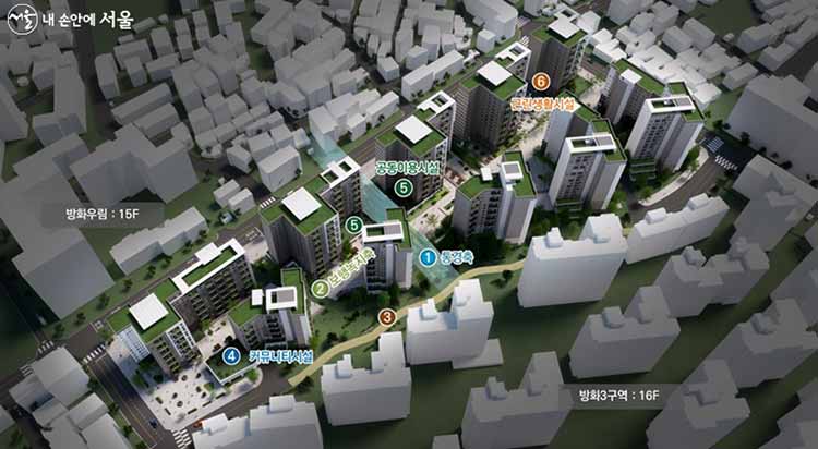 방화2구역 신속통합기획안 조감도