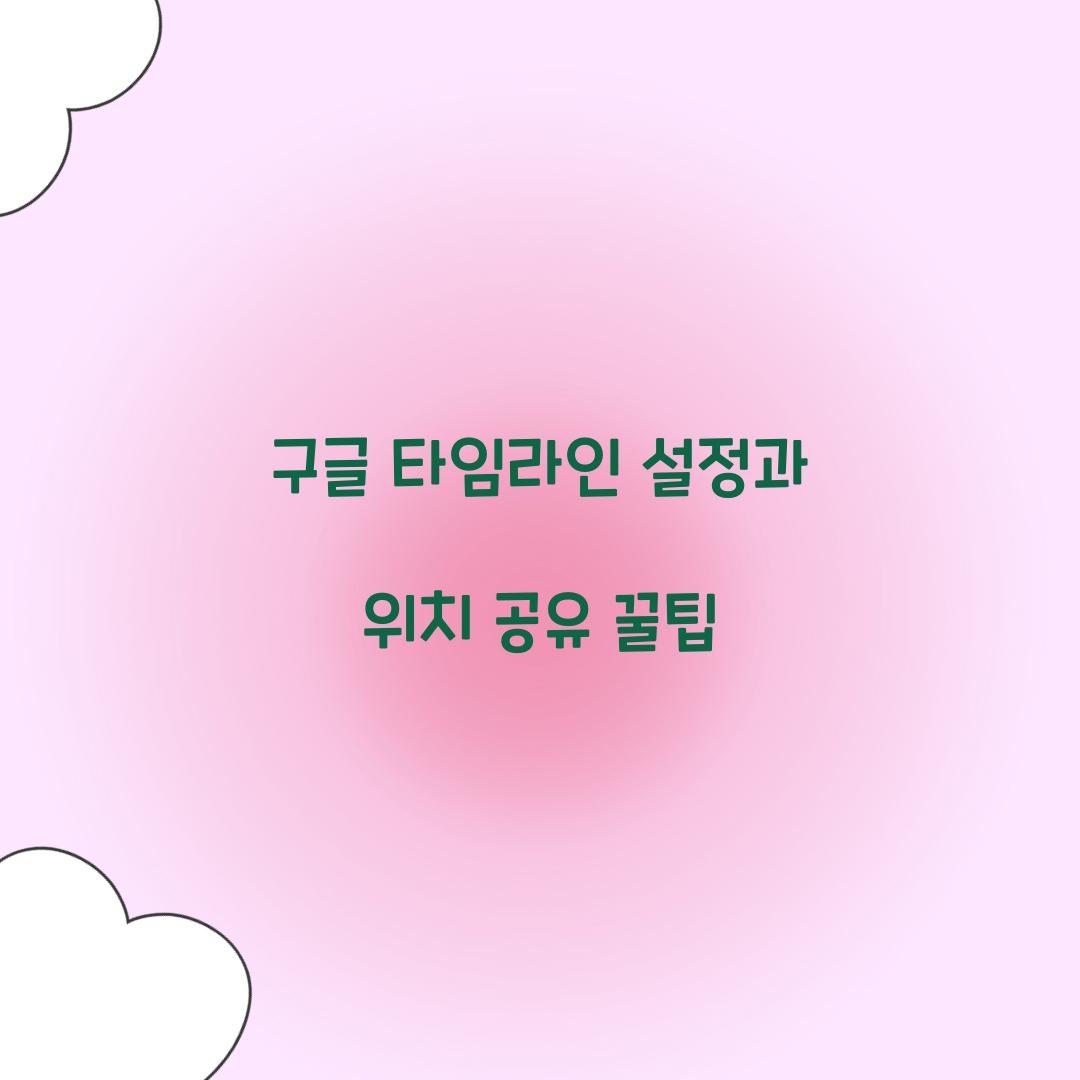 구글 타임라인 설정