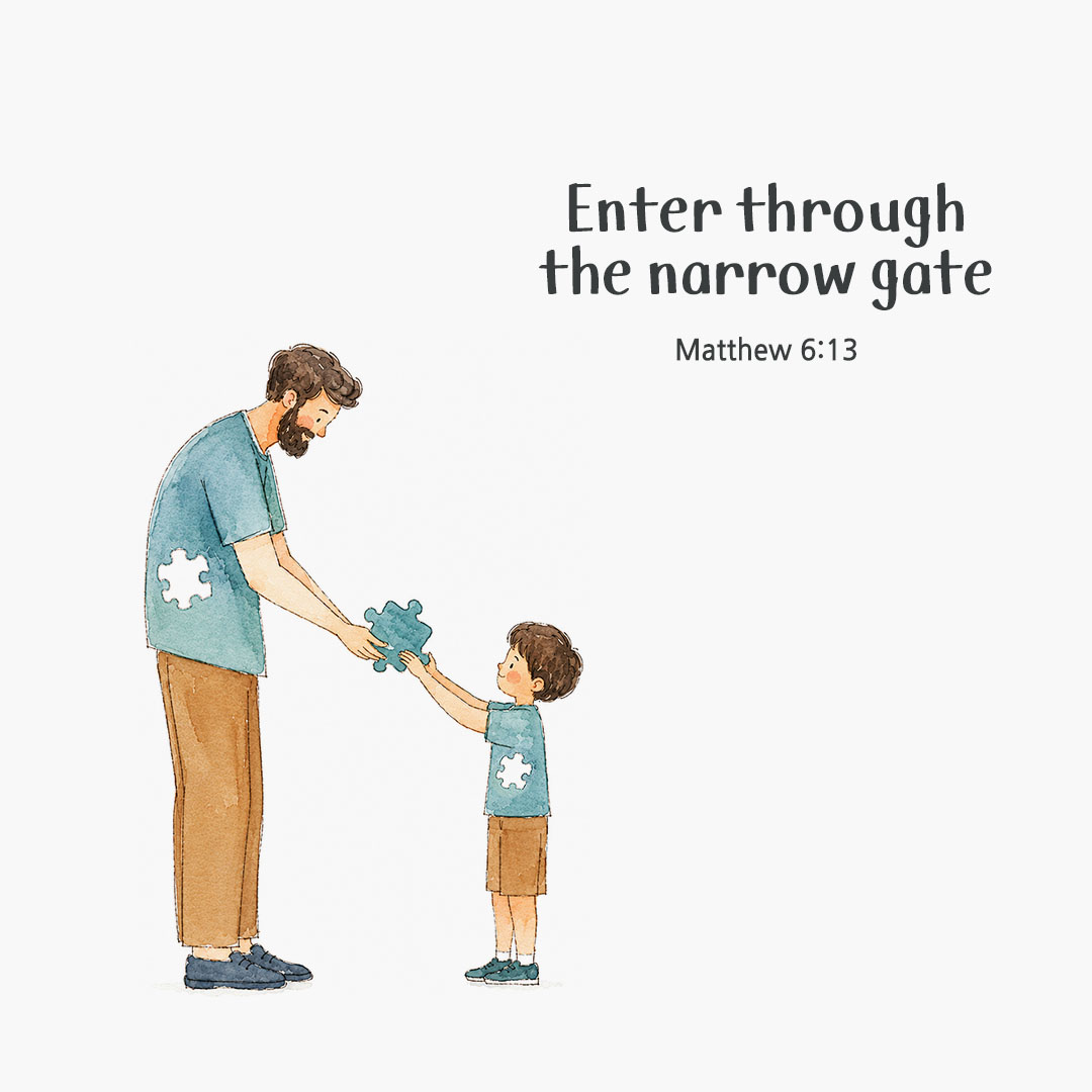 Today's Bible verse card Matthew 6:13 scripture image