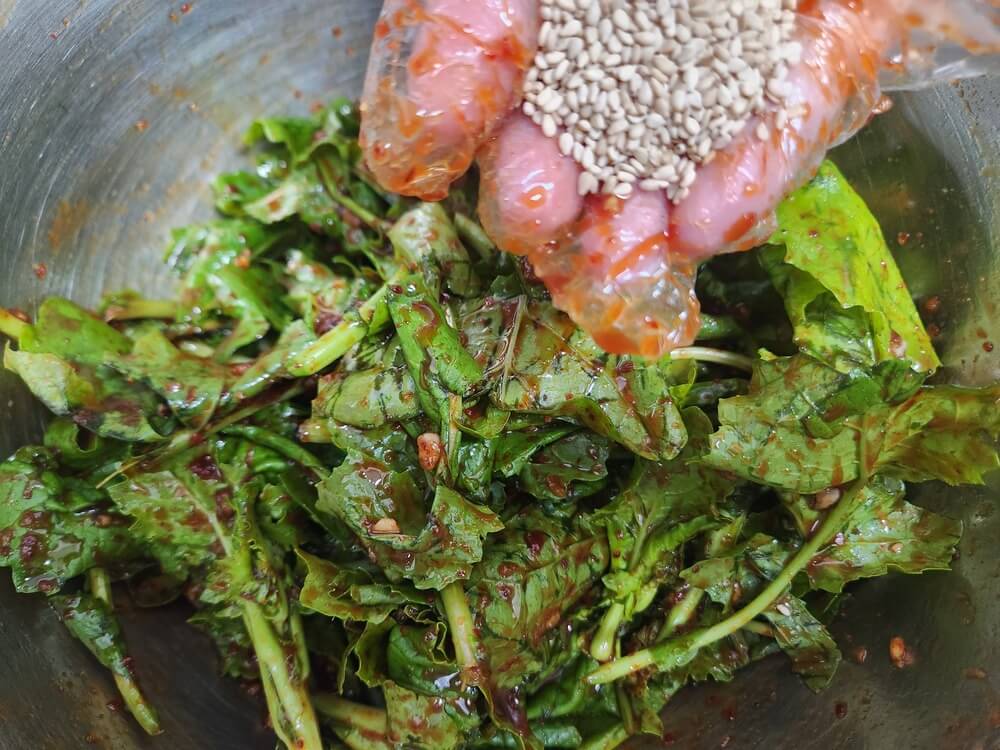 깨소금 넣기