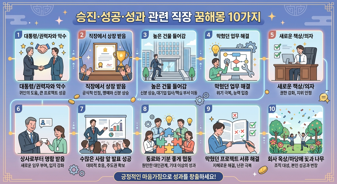 승진·성공 및 성과 관련 직장 꿈해몽 10가지